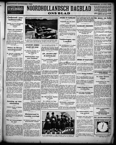 Noord-Hollandsch Dagblad : ons blad 1938-07-14