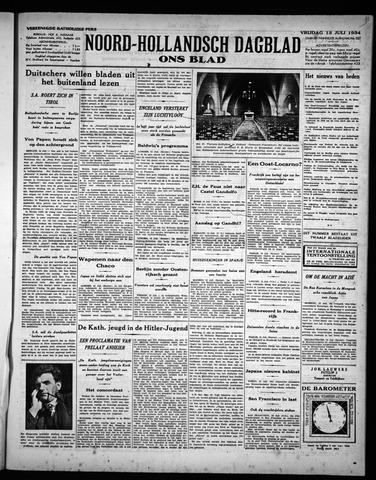 Noord-Hollandsch Dagblad : ons blad 1934-07-13