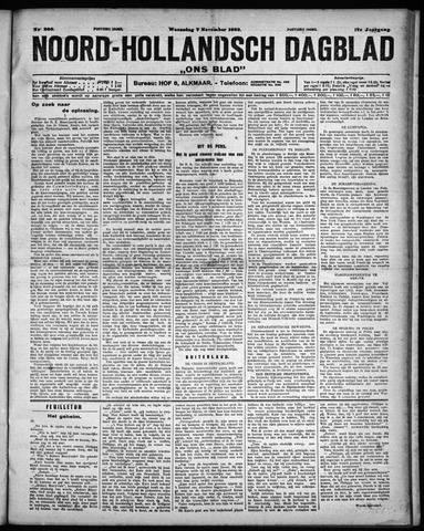 Noord-Hollandsch Dagblad : ons blad 1923-11-07