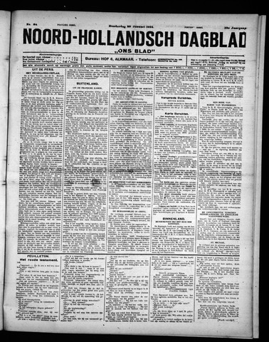 Noord-Hollandsch Dagblad : ons blad 1925-01-29