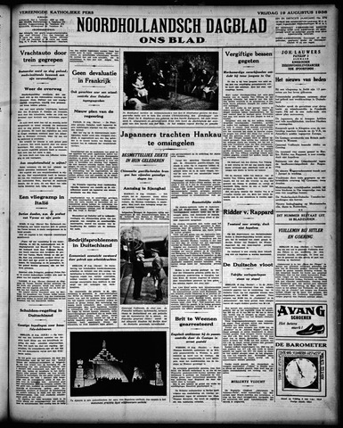 Noord-Hollandsch Dagblad : ons blad 1938-08-19