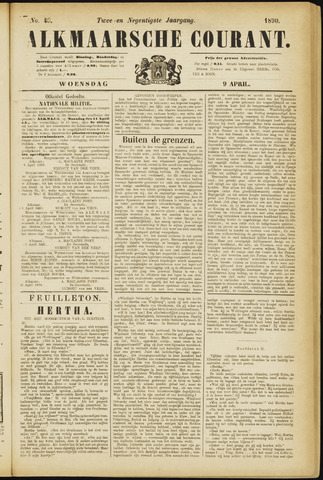 Alkmaarsche Courant 1890-04-09