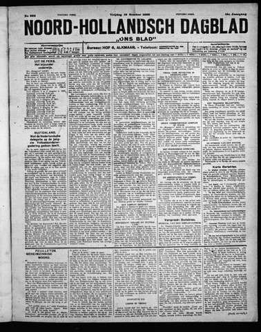 Noord-Hollandsch Dagblad : ons blad 1925-10-16