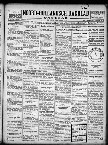Noord-Hollandsch Dagblad : ons blad 1929-10-08