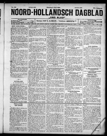 Noord-Hollandsch Dagblad : ons blad 1926-06-08