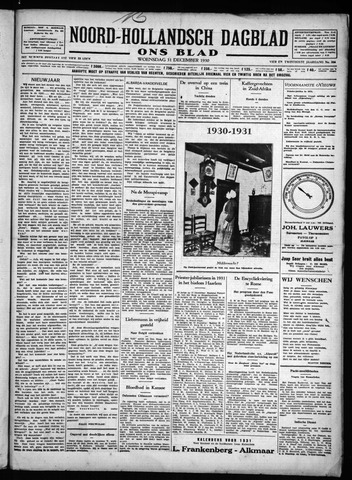 Noord-Hollandsch Dagblad : ons blad 1930-12-31