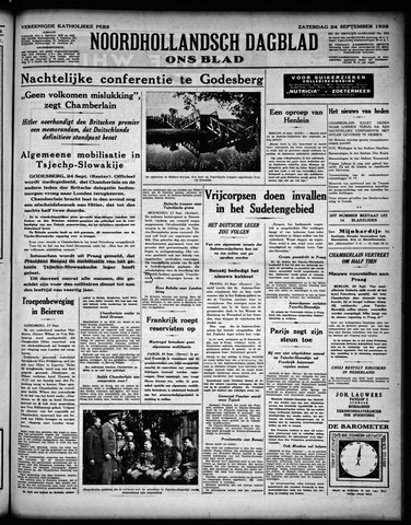 Noord-Hollandsch Dagblad : ons blad 1938-09-24