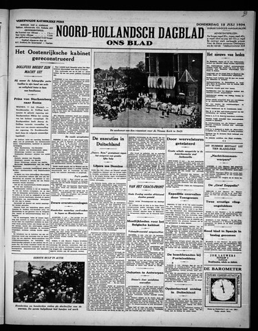 Noord-Hollandsch Dagblad : ons blad 1934-07-12