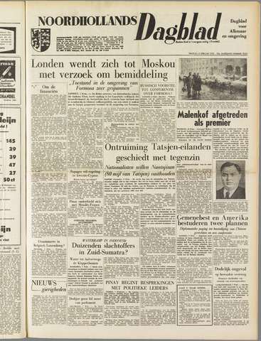 Noordhollands Dagblad : dagblad voor Alkmaar en omgeving 1955-02-08