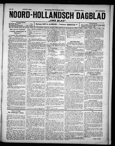 Noord-Hollandsch Dagblad : ons blad 1925-02-25