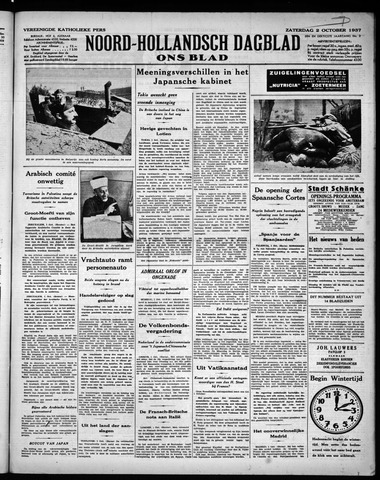 Noord-Hollandsch Dagblad : ons blad 1937-10-02