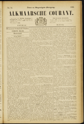 Alkmaarsche Courant 1890-06-22