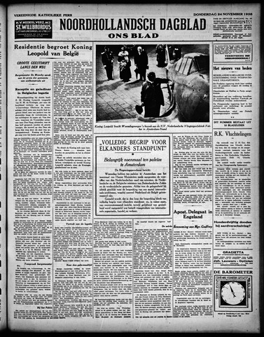 Noord-Hollandsch Dagblad : ons blad 1938-11-24