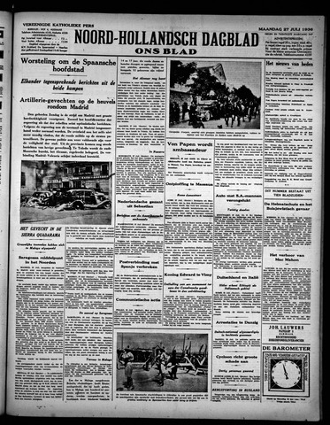 Noord-Hollandsch Dagblad : ons blad 1936-07-27