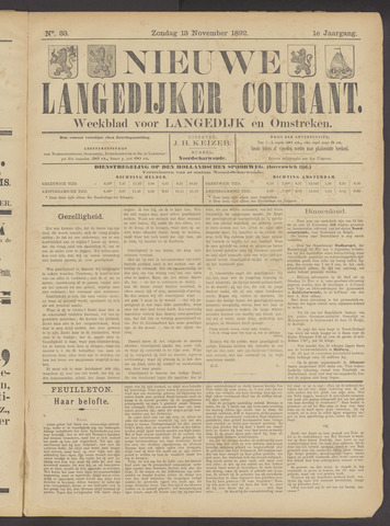 Nieuwe Langedijker Courant 1892-11-13