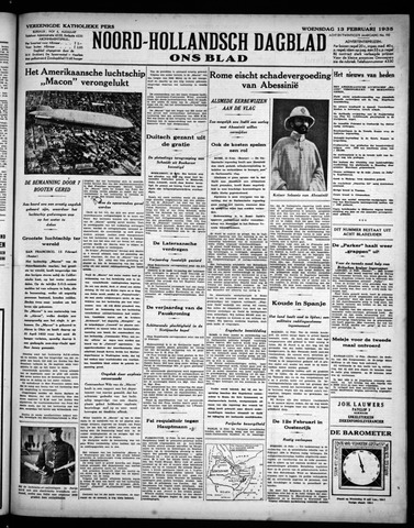 Noord-Hollandsch Dagblad : ons blad 1935-02-13