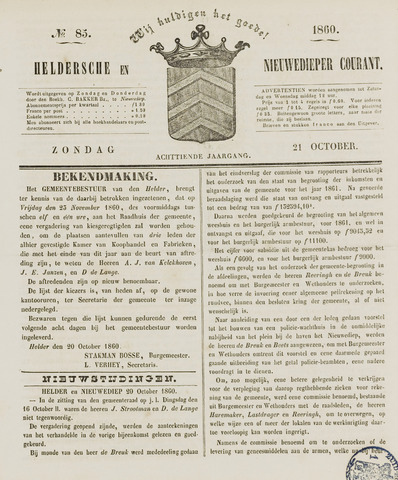 Heldersche en Nieuwedieper Courant 1860-10-21