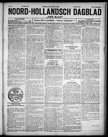 Noord-Hollandsch Dagblad : ons blad 1926-02-12