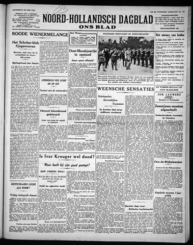 Noord-Hollandsch Dagblad : ons blad 1932-04-28