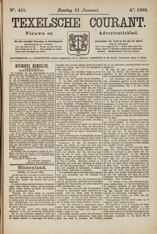 Texelsche Courant 1892-01-31