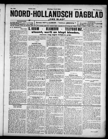 Noord-Hollandsch Dagblad : ons blad 1926-06-01