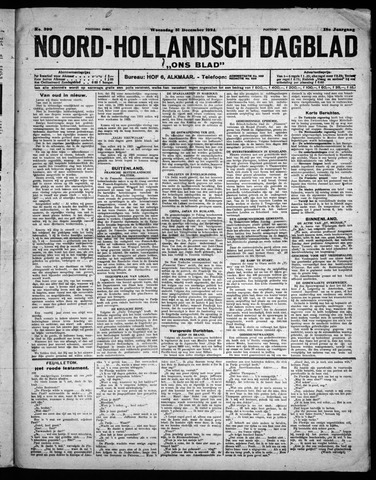 Noord-Hollandsch Dagblad : ons blad 1924-12-31