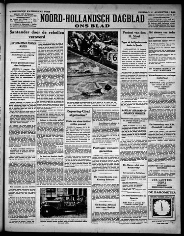 Noord-Hollandsch Dagblad : ons blad 1936-08-11