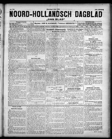 Noord-Hollandsch Dagblad : ons blad 1928-06-04