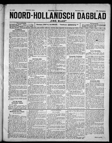 Noord-Hollandsch Dagblad : ons blad 1925-07-06
