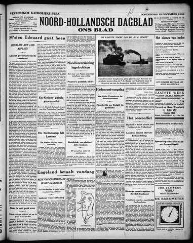 Noord-Hollandsch Dagblad : ons blad 1932-12-15