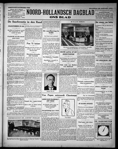 Noord-Hollandsch Dagblad : ons blad 1934-01-22