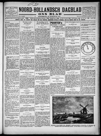 Noord-Hollandsch Dagblad : ons blad 1931-08-20