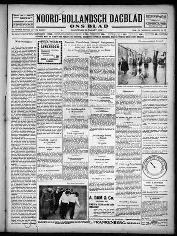 Noord-Hollandsch Dagblad : ons blad 1930-03-10