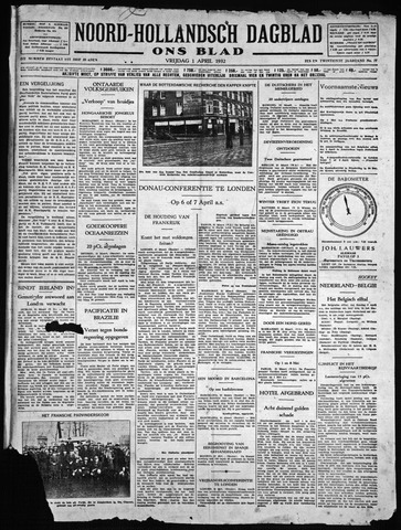 Noord-Hollandsch Dagblad : ons blad 1932-04-01