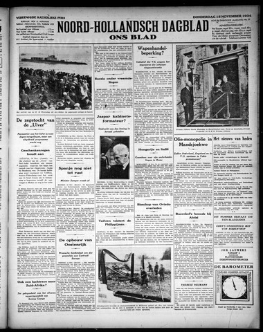 Noord-Hollandsch Dagblad : ons blad 1934-11-15