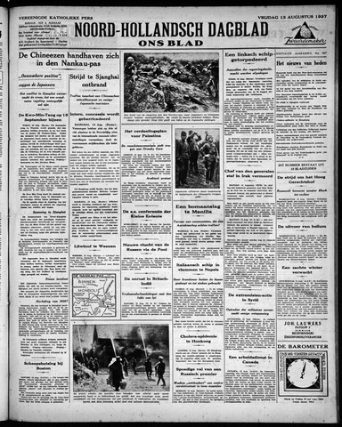 Noord-Hollandsch Dagblad : ons blad 1937-08-13