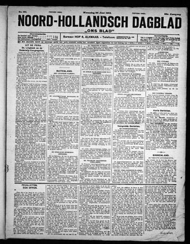 Noord-Hollandsch Dagblad : ons blad 1926-06-30