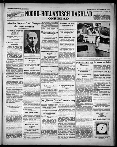 Noord-Hollandsch Dagblad : ons blad 1934-09-11