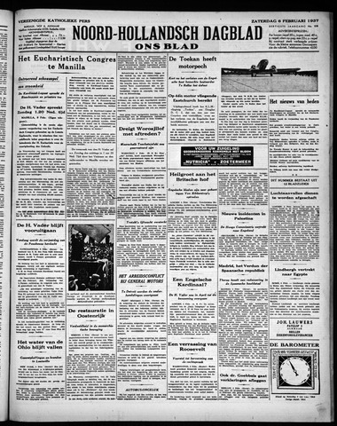 Noord-Hollandsch Dagblad : ons blad 1937-02-06