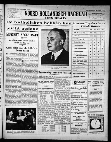 Noord-Hollandsch Dagblad : ons blad 1937-05-27