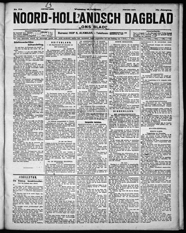 Noord-Hollandsch Dagblad : ons blad 1923-07-12