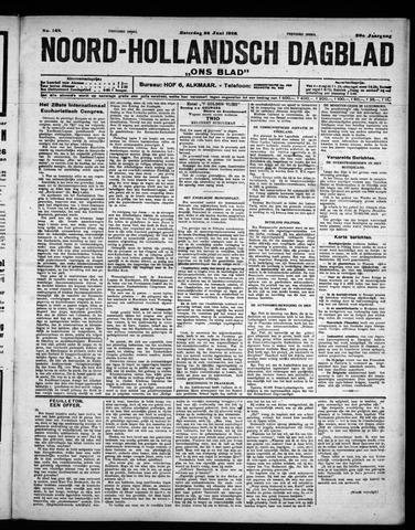 Noord-Hollandsch Dagblad : ons blad 1926-06-26