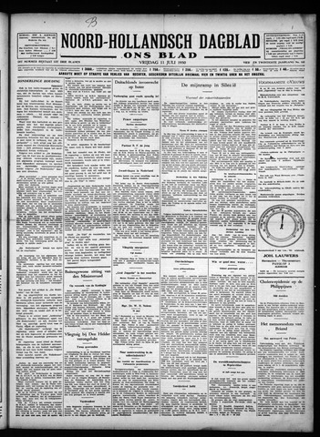 Noord-Hollandsch Dagblad : ons blad 1930-07-11