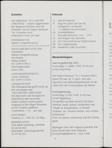 Een Nieuwe Chronyke van het Schermereiland - Graft-de Rijp en Schermer 1998-03-01