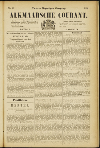 Alkmaarsche Courant 1890-08-03