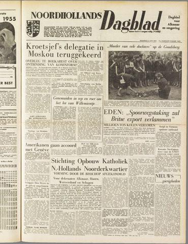Noordhollands Dagblad : dagblad voor Alkmaar en omgeving 1955-06-06