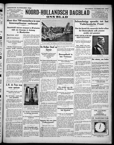 Noord-Hollandsch Dagblad : ons blad 1937-02-15