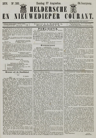 Heldersche en Nieuwedieper Courant 1876-08-27