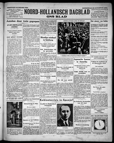 Noord-Hollandsch Dagblad : ons blad 1934-08-23
