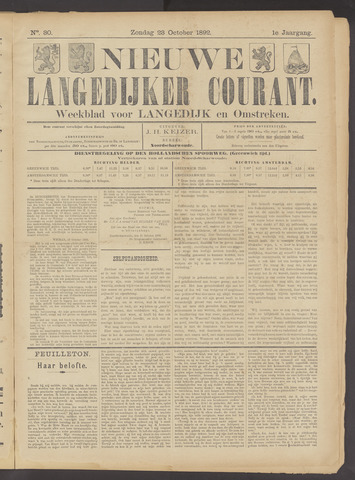Nieuwe Langedijker Courant 1892-10-23